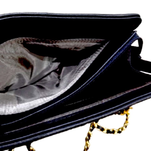 🥂💋 WHITING & DAVIS Vintage Black Metal Mesh Shoulder‎ Bag | 70s–80s Disco Glam - Picture 7 of 7